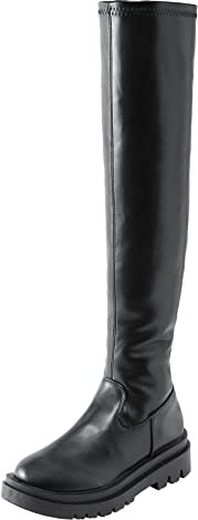 Stivali Donna Estivi Traforati Neri Stivali Alti Donna con Lacci Stivali Estivi Donna Traforati Bassi Stivali Moto Bianco Nero Zip Stivali Ciabatte Donna plastica Sandali F-Nero 37