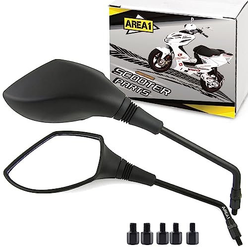 Area1 Rückspiegel Spiegel Set kompatibel mit REX/kompatibel mit RS 400, 450, 460, 500, 600 Monza Bergamo (V38)
