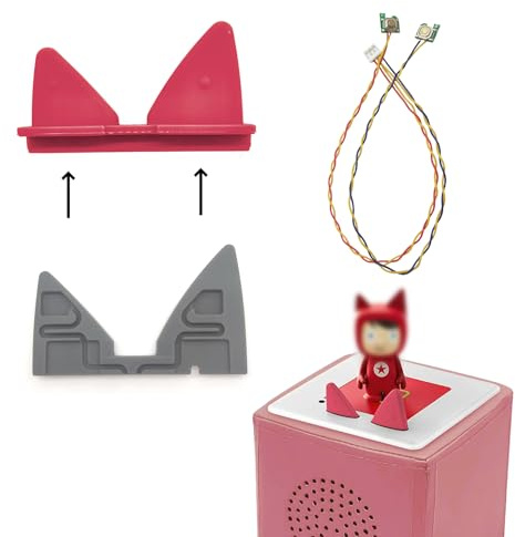 1 set outer ear, inner ear, cable Alternative Ersatz Kabel Enthalten elektronische Tasten (Kable) for Tonies Toniebox (Rosa)