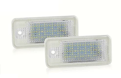 CYPHE 2PCS Car LIGHT License Number Plate Light Lamp 12V LIGHT White Light Fit For Audi A3 S3 8P A4 B6 B7 A5 A6 4F Q7 A8 S8 C6 Cabriolet