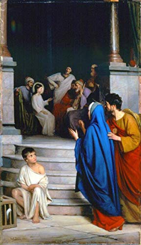 Gemälde auf Leinwand, 20 berühmte Ölgemälde, Christus lehrt in der Tempelreligion Carl Heinrich Bloch –04, €50-2000 Handgemalt von Lehrern von Kunstakademien