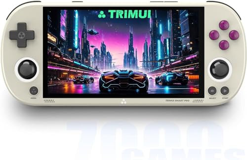 TRIMUI Smart Pro - Consola de juegos portátil (256 G, con 14300 juegos, sistema Linux de 4,96 pulgadas, retro-Arcade A133P, procesador, emulador de mano, videojugador, para niños y adultos)