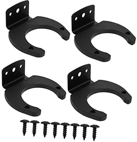 4 Stück-pack Mikrofon Wandklemme Schwarz aus Silikon und Eisen | Wandmontage, Aufbewahrung für Zubehör, Leichtes Mehrzweck Design, Inklusive Mic Clamp Stand