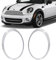 lcyen 2 Stück Mini Scheinwerfer-Zierring Ersatz für BMW Mini Cooper F55/F56/F57 2014-2021 OEM 51137300631 Scheinwerfer Zierringblende Kompatibel mit,51137300632,51712355791,51712355798(Silber)