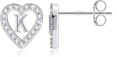 TINGN Ohrringe für Mädchen - Ohrstecker Silber Buchstaben Ohrringe für Mädchen Geschenke für Mädchen Ohrringe Teenager Mädchen Buchstaben Herz Ohrringe Mädchen Ohrringe Damen Teenager Mädchen Geschenk