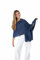 Velanio Cashmere Luxuriöser gestrickter Reise-Schal, Pashmina-Stola, Ganzjahresschal für Damen, Kaschmir-Wollmischung, Hale Navy, Large