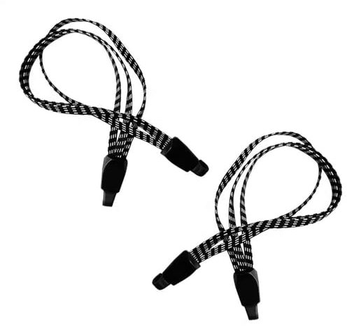 2 Pcs Bungee Cord Bicycle Motorcycle Luggage Elastic Straps Bike Elastic with Hooks Luggage Straps for Bike and Motorcycle (Black)