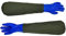 Gants industriels lourds Gants imperméables longs Gants en caoutchouc PVC Gants résistants aux produits chimiques réutilisables pour l'industrie des machines résistantes à l'huile Bleu 1 paire
