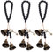 OLYCRAFT 3Pcs Witch Bells Protection for Door Knob Black Witchcraft Bells Witch Bells Door Knob Hanger Pagan Bell Decor Wood Beads Magic Keys Witch Bells for Witchy Room Home Decor Witchy Gifts