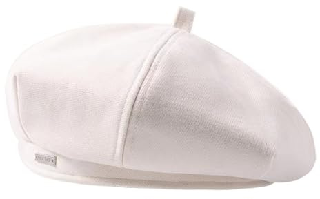 WANYI Barett Damen Baskenmütze mit Polyester Koreanisch Stil Barett Retro Mode Mütze 55-58cm für Mottoparty für Frühling/Herbst/Winter(Beige 2)