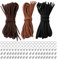 3 Farben Lederband, 10M x 3mm Lederband für Ketten Lederschnur mit Verschluss Basteln Lederbänder Faux Wildleder Schnur Lederschnüre für DIY Armband Halskette Handwerk Schmuck