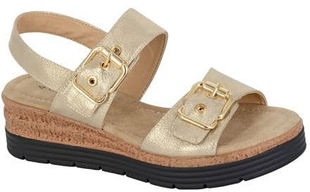 Cipriata L631BG-8 Ladies Sandal Gold Metallic size 8