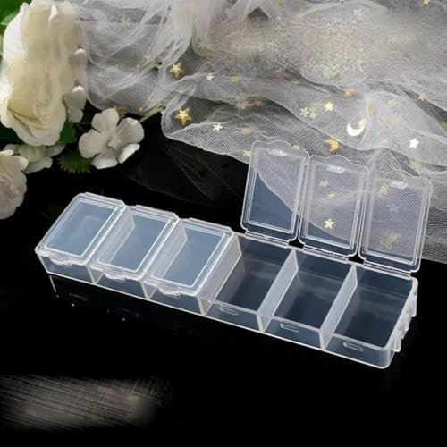 FDIMALTOR 600 Stück Blumen-/Herz-/Fliege-/Bär-/Strass-Anhänger zum Verzieren von Nägeln, gemischt, zufällig verpackt, Schachtel mit sechs Anhängern