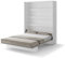 Friderik Bed Concept BC-012 Wandklappbett Vertikal Schrankbett mit Matratze, 160x200 cm (Weiß)
