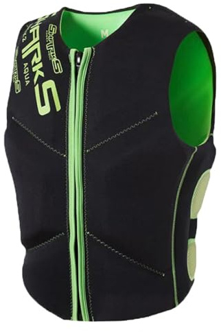 YAMNYSS Neopren-Schwimmweste Für Erwachsene Leichte Anti-Kollisions-Schwimmweste Mit Großem Auftrieb Zum Angeln, Bootfahren, Schnorcheln,Grün,3XL