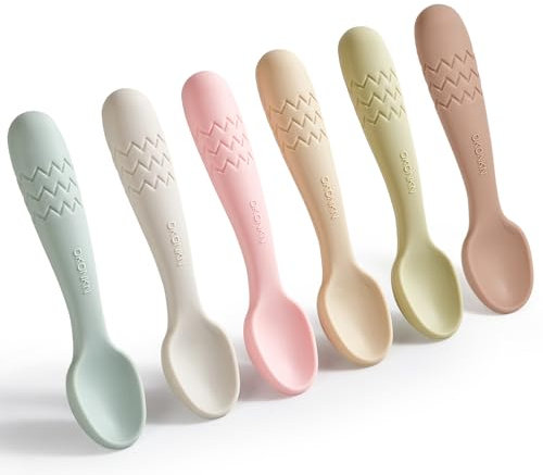 OKONK Nesslernlöffel Baby 6er-Set Flexibel Babylöffel Lernlöffel Baby BPA-frei Zubehör Kinder Besteck Für Säugling Kind Kleinkind Ab 4 Monaten (6-B)