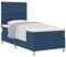 vidaXL Boxspringbett mit Matratze Blau 100x200 cm Stoff