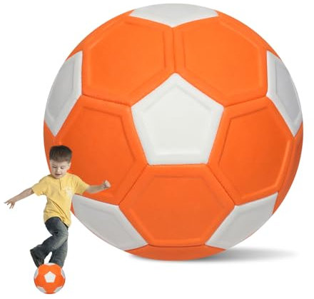 WDKXCN Fussball Curve Ball, 22CM Curveball FußbaLL Größe 5, Curve Ball KickerBALL, Gummi Kinder Fußball, Soft Football Kinder für 5–15-Jährige, Drinnen und Draußen