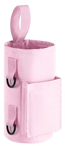 SHINROAD Wasserflasche Tragetag Schutzwatte -Hülle Magnetbeutel mit verstellbarem Gurt Oxford Stoffhalter für Outdoor Sports Fitnessstudio Crossover -Zelle Rosa