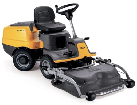 STIGA Park 300 LC Front Cut Ride-On Mower with 414 cc Petrol Engine, 85 cm Combi Cutting Deck QuickFlip, Articulated Steering, Hydrostatic Transmission