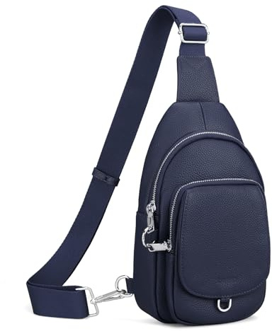 befen Echtleder Brusttasche Damen Klein, Leder Sling Bag RFID-Blockierung