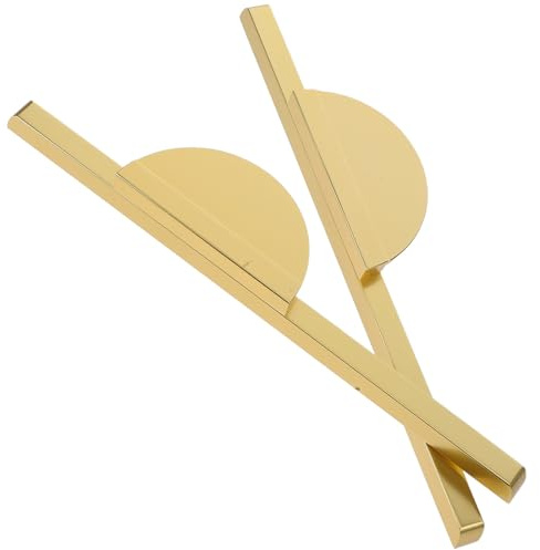 OUNONA Maniglie per Cassetti a Mezzaluna 2 Pezzi 160mm in Lega di Alluminio Dorata, Maniglie per Mobili da Cucina e Bagno, Ferramenta per Mobili Installazione Rapida
