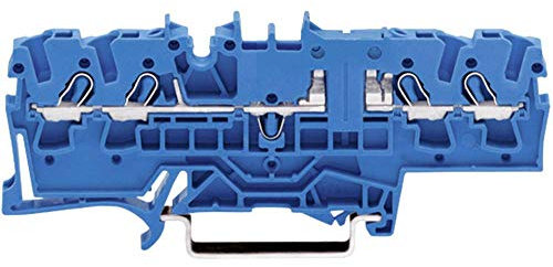 WAGO 2002-1804 Durchgangsklemme 5.20mm Zugfeder Belegung: N Blau, 5 Stück