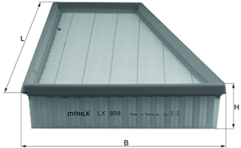 MAHLE LX 998 Luftfilter - für VW Polo V (6R1, 6C1), u.a. | Kompatibel mit: SEAT IBIZA III, IBIZA IV, IBIZA IV SC, IBIZA IV ST, TOLEDO IV, SKODA FABIA I, FABIA I Combi, FABIA I Praktik