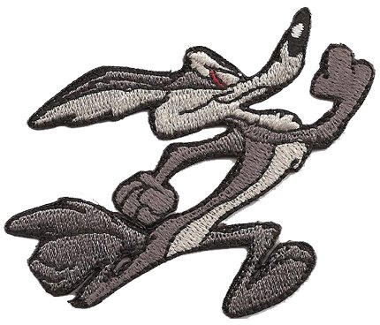 Coyote Roadrunner Runner Comic Biker Rocker US Muscle Car Aufnäher Patch