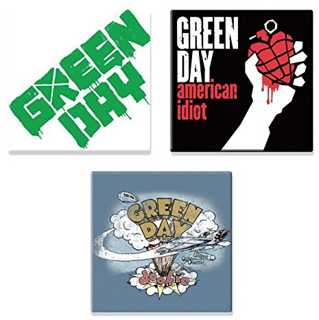 Green Day 3 x Kühlschrankmagnet Band Logo Nue offiziell Gift Set One Size