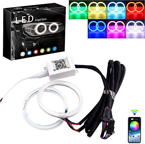 Grandview 60MM RGB Angel Eyes COB 60SMD Control Bluetooth Anillos de Halo