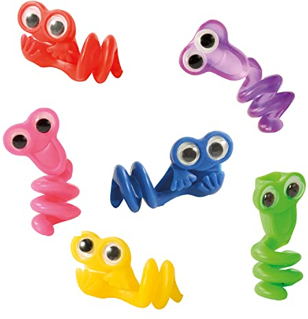 EDUPLAY 130265 Stiftemonster mit Wackelaugen, 5 x 2 cm, 12-teilig (Farbe zufällig, 1 Set)