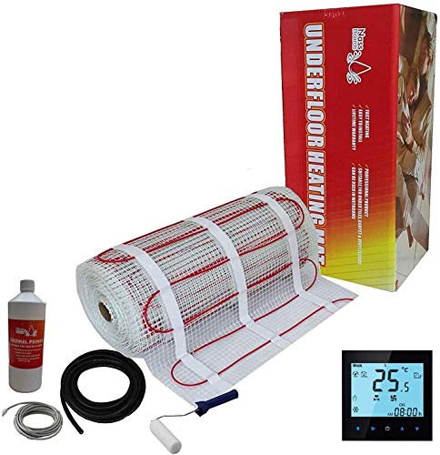Electric Underfloor Heating kit 150w - 2.5m2 - Black Smart WiFi Thermostat