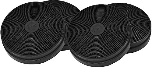 AllSpares Filtro de carbón activo (4 Pz.) compatible con distintas campanas extractoras de Respekta, Bomann, PKM (MIZ 0023, KF 561, CF110, DU652)