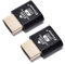 EVanlak HDMI Dummy Plug Headless Ghost Display Emulator Premium Aluminum PC（Fit Headless-3840x2160@60H New 3RD）-2Pack