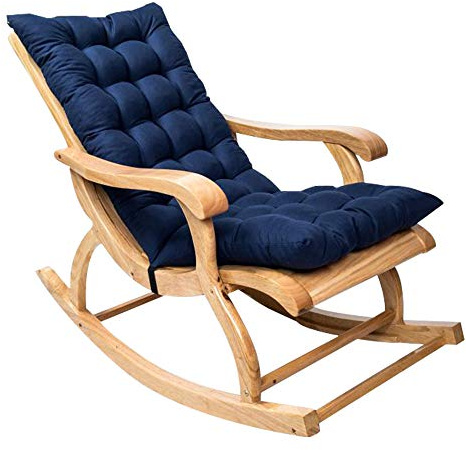 Judy1980 Coussin Chaise Lounge Jardin Extérieur 120X50CM,Coussin Fauteuil Epais Doux,Coussin pour Chaise À Bascule,Coussin inclinable pour Chaise,Fauteuil,Sièges d'auto (sans Chaise) (Bleu Profond)