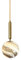 LFsem Nordic Moderne Simple Suspension Lampe Boule De Verre Plafonnier Simple Tête Suspension Loft Lustre pour Chambre Salle À Manger Restaurant Salon (Planète Amber)