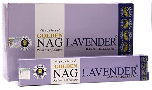 Räucherstäbchen Vijayshree Incense Golden Nag Lavender 15gr.