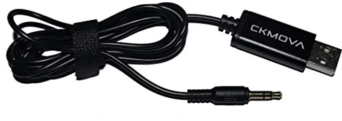 CKMOVA AC-A35 - Cable de audio TRS a USB-A (3,5 mm, 1,2 m), color negro
