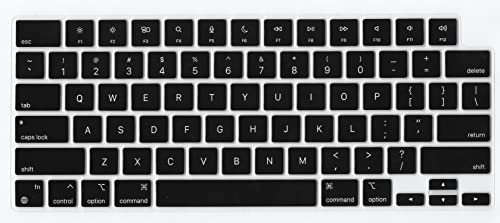Se7enline Compatible with MacBook Pro 14 inch & 16 inch & MacBook Air 13.6 inch 15.3 inch Keyboard Cover(US Layout) for 2021 2022 2023 Mac M2 M1 Pro/Max Model A2442/A2779/A2780/A2485/A2681/A2941,Black