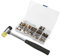 Jenngaoo 120 Set Druckknopf Set, 15 mm Kupfer Druckknöpfe Kleidung Snaps Taste mit 3 Montagewerkzeugen, 1 Hammer, 1 Sockel für Leder Handwerk Jacke Brieftasche Handtasche