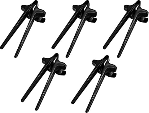 5 Stücke Fingerstäbchen für Gamer Hand frei Nasche Clips Keine Fettigen Finger Sanitärwerkzeug klammer Praktisch Artikel (Schwarz)