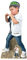 STAR CUTOUTS CS947 Abdu Rozik Pappaufsteller in Lebensgröße, lebensecht mit Staffelei mit Mini-Ausschnitt, Partyzubehör, Geschenke, Sammler, Mehrfarbig, Star Mini