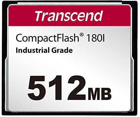 Transcend 180I 512MB CF-Karte für CNC-Maschinen, Industriequalität, kompakte Flash-Karte – TS512MCF180I