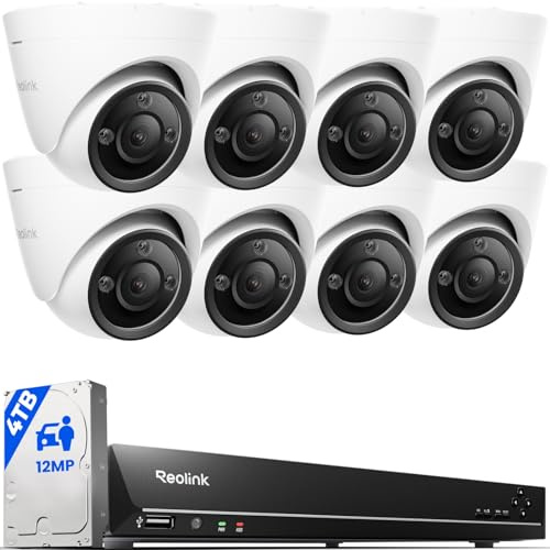 REOLINK 16CH 12MP PoE Security Camera System with 4TB HDD RLK16-1200D8-A
