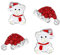 FIVE-D 2 Paar Ohrringe Weihnachten Nikolaus Mütze Weihnachtsbaum 92 Silber (Mütze-Bär)