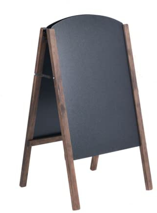 TANGZON A-Board Chalkboard, Replaceable Double Sided Blackboard, Freestanding Indoor Advertising Sign Poster Board for Café Shop Pub Pavement (45 x 41 x 78cm)