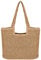 Kmbcove Sac de Paille Sac à Bandoulière de Plage d'été Pour Femme Boho Tissé à la Main Sac à Main Pour le Voyage, La Date et Les Vacances Marron