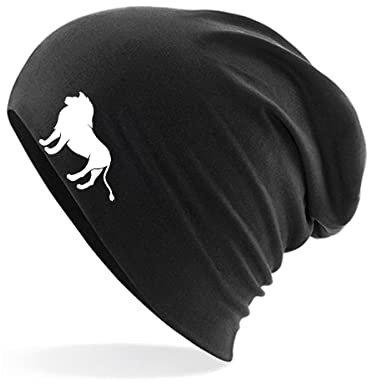 Huuraa Beanie Löwe Silhouette Geschenk Black Löwe Präsent