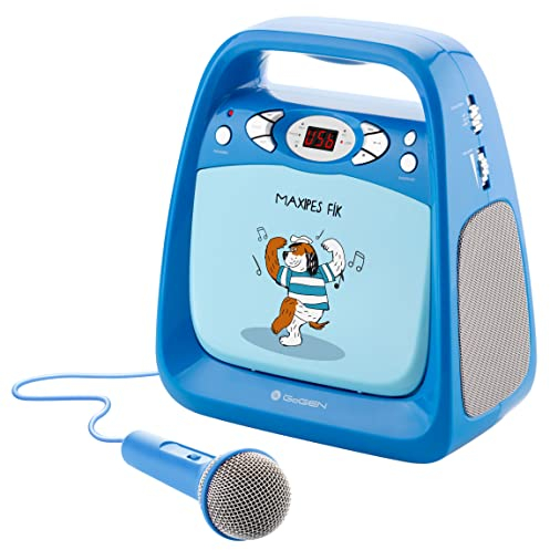 GoGEN Karaoke CD-Player I Maxipes I Bluetooth I USB Port I Karaokemikrofon I Kopfhöreranschluss I Karaokeplayer I Blau